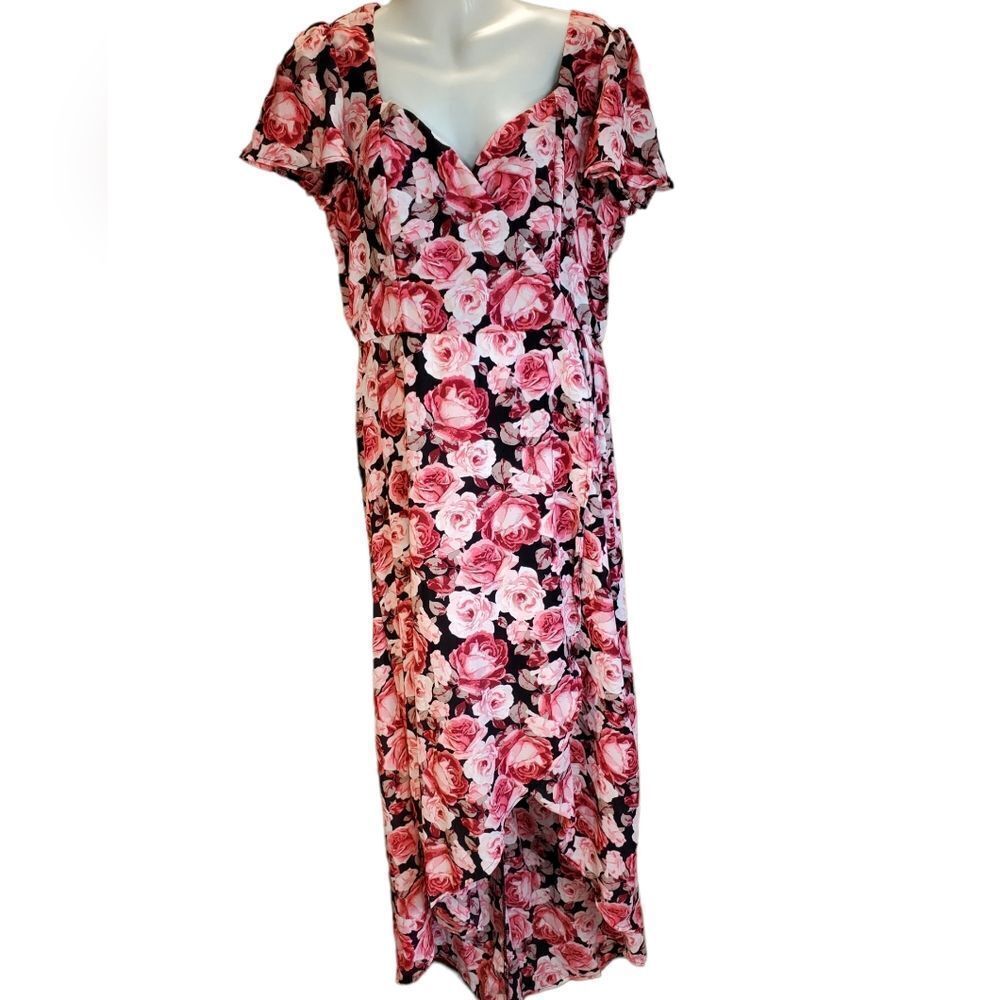 LILY ROSE Floral hi-lo maxi roses L